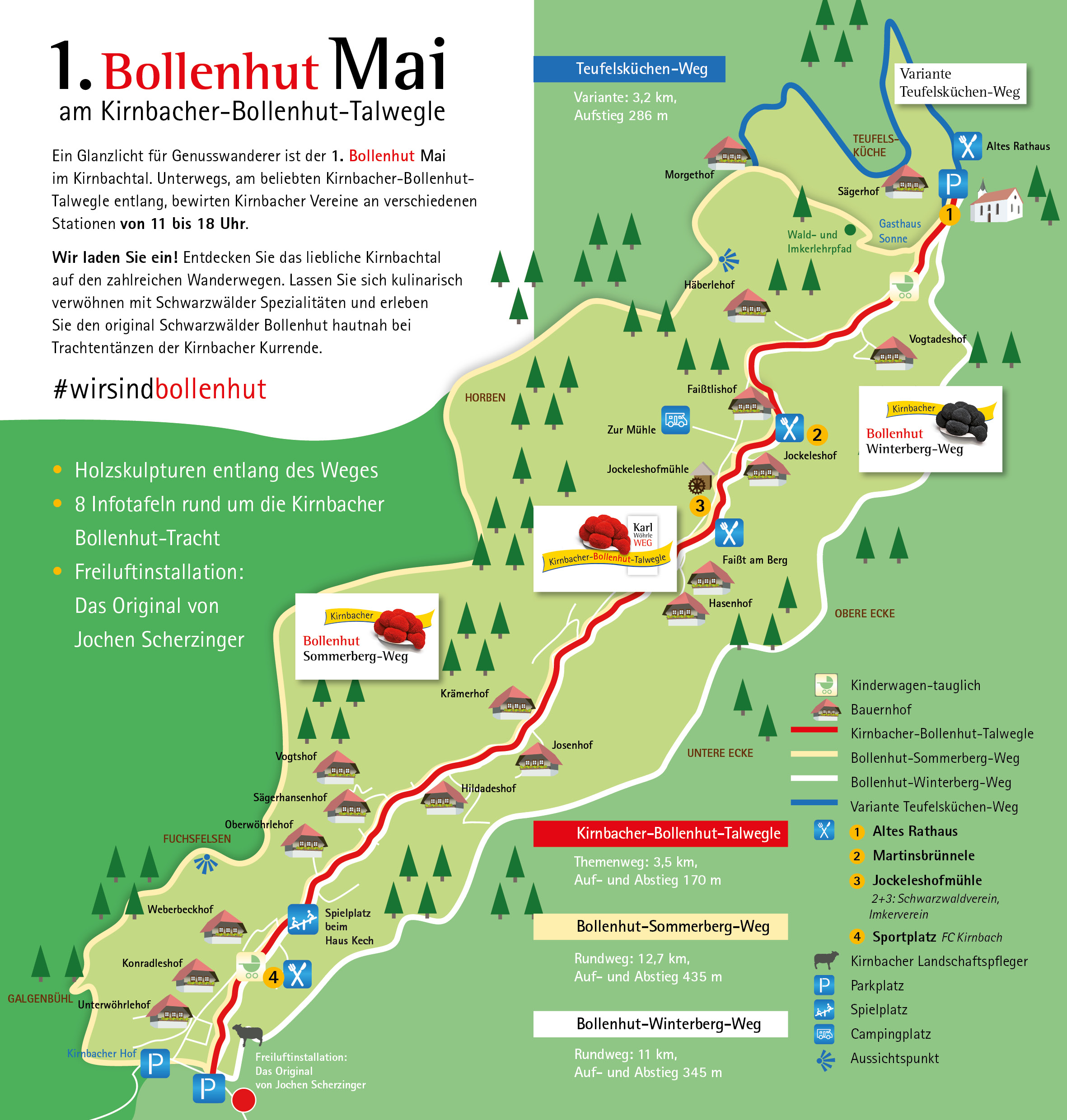 Bollenhut Mai am Kirnbacher-Bollenhut-Talwegle